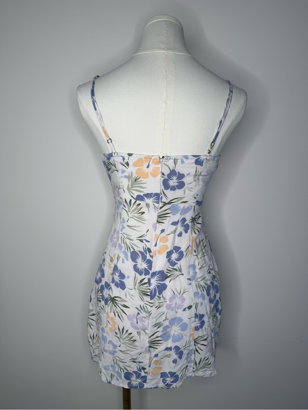 Abercrombie & Fitch White Floral Tie-Front Mini Dress - Picture 7 of 10